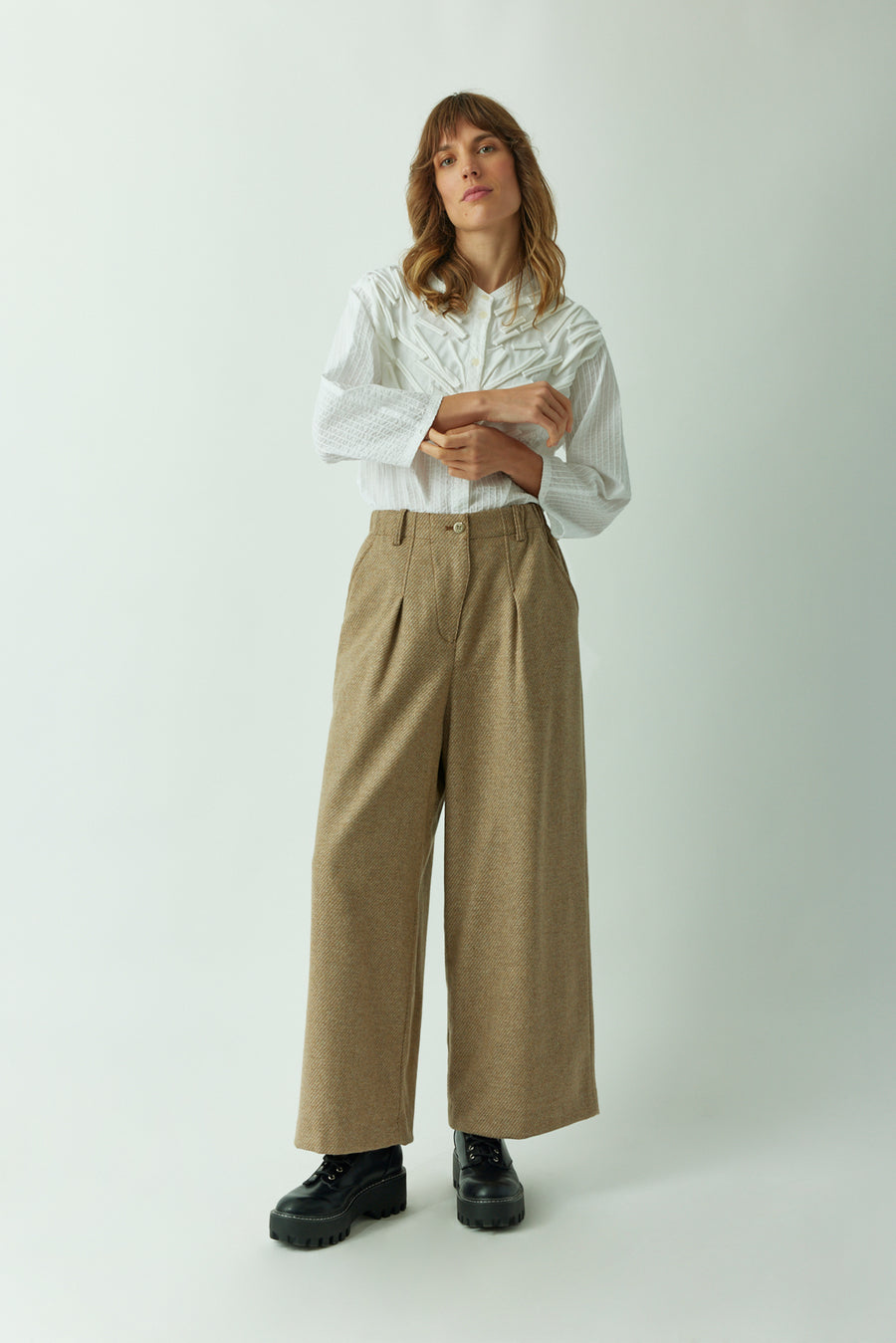 SUSTAINABLE TWEED TROUSERS