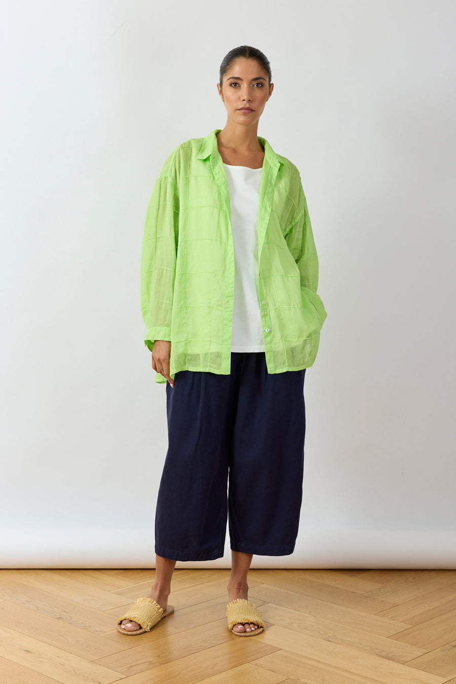 BIG CHECK VOILE SHIRT