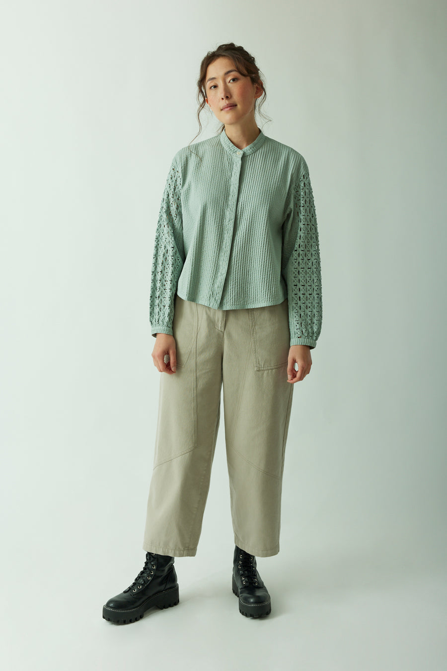 COTTON TAPE SLEEVE SHIRT