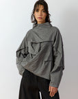 Shibo Top in ash by Yaccomaricard, it can be simply washed and left to dry, no ironing is required.