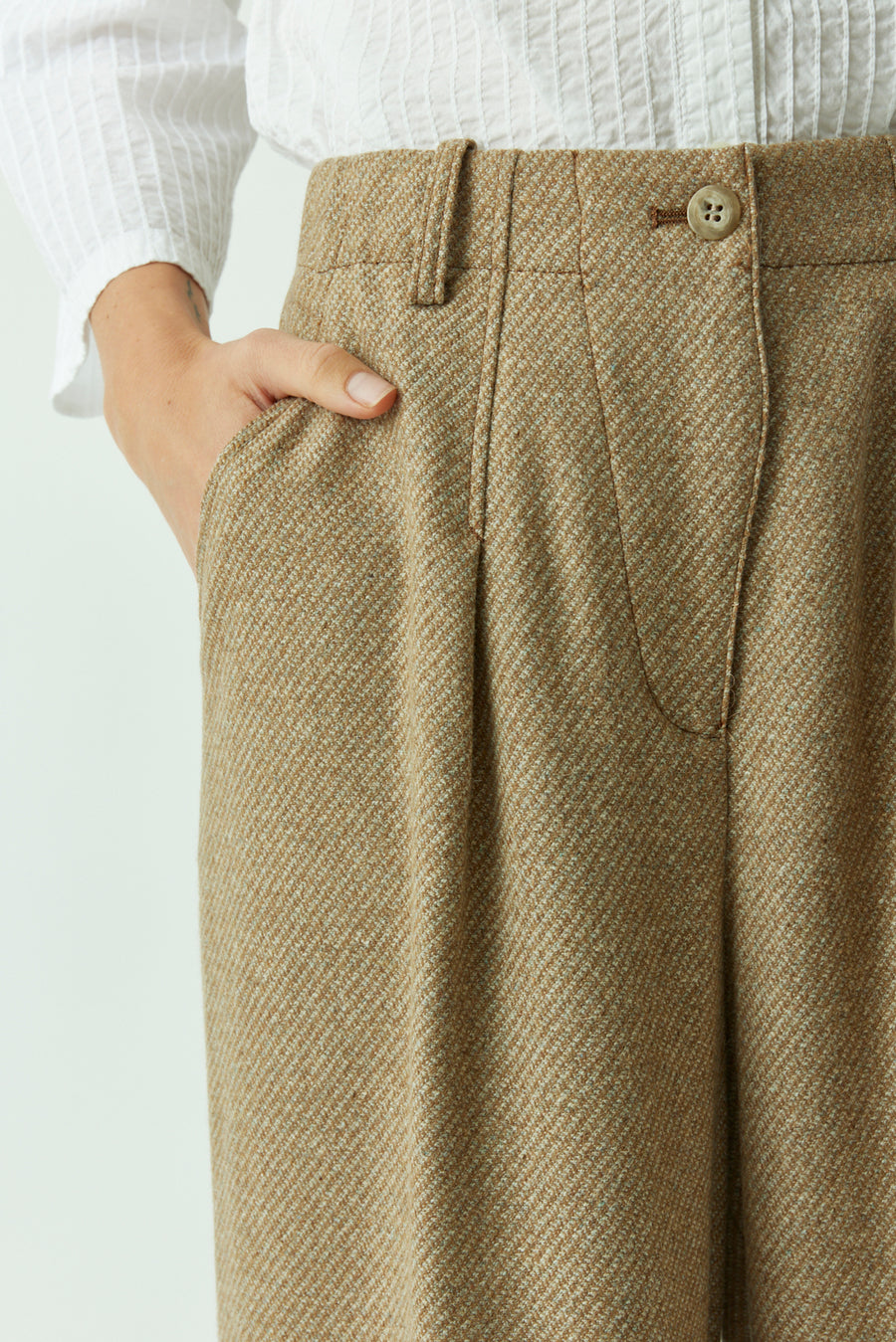 SUSTAINABLE TWEED TROUSERS