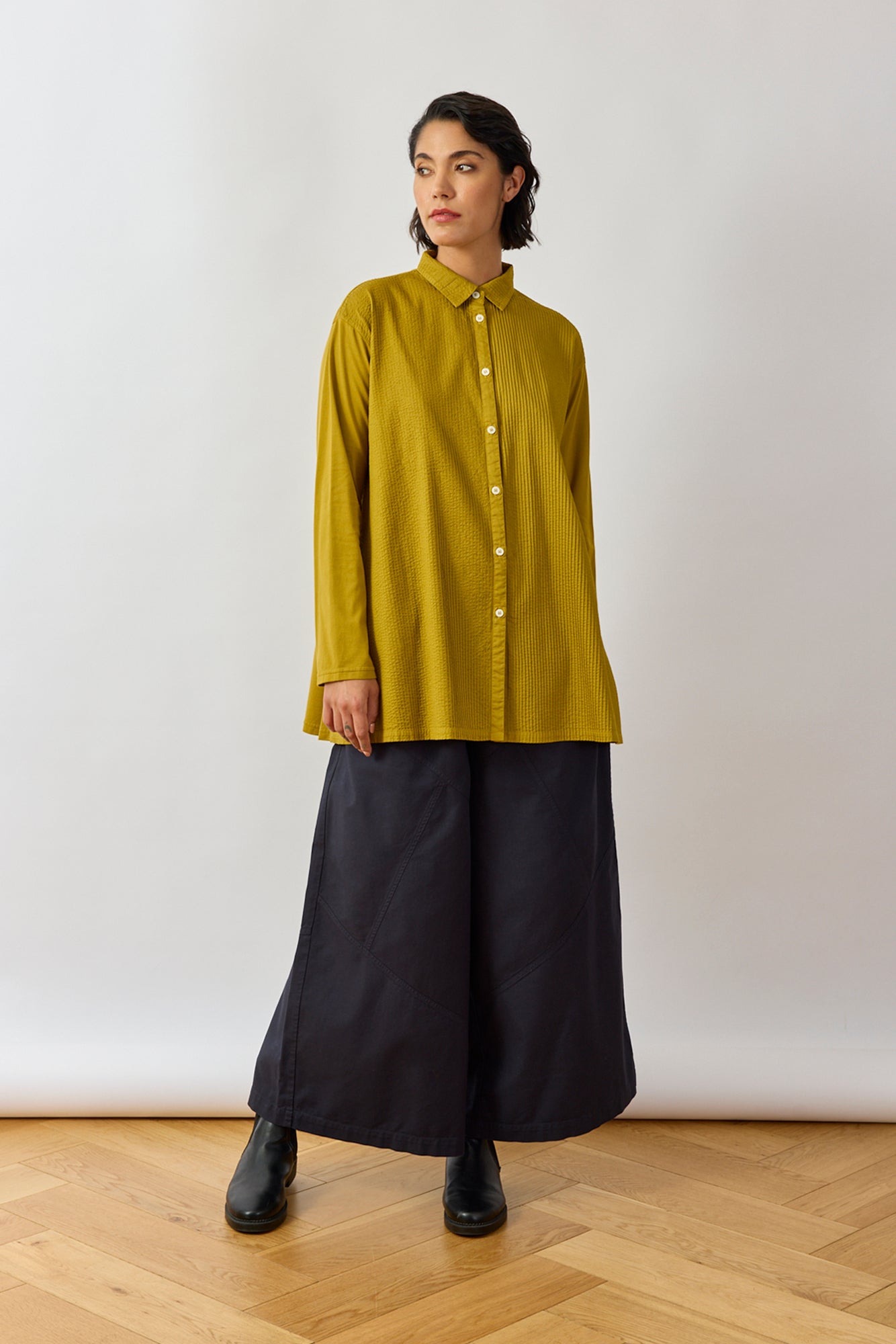 Cotton Jersey + Lawn A-line Overshirt