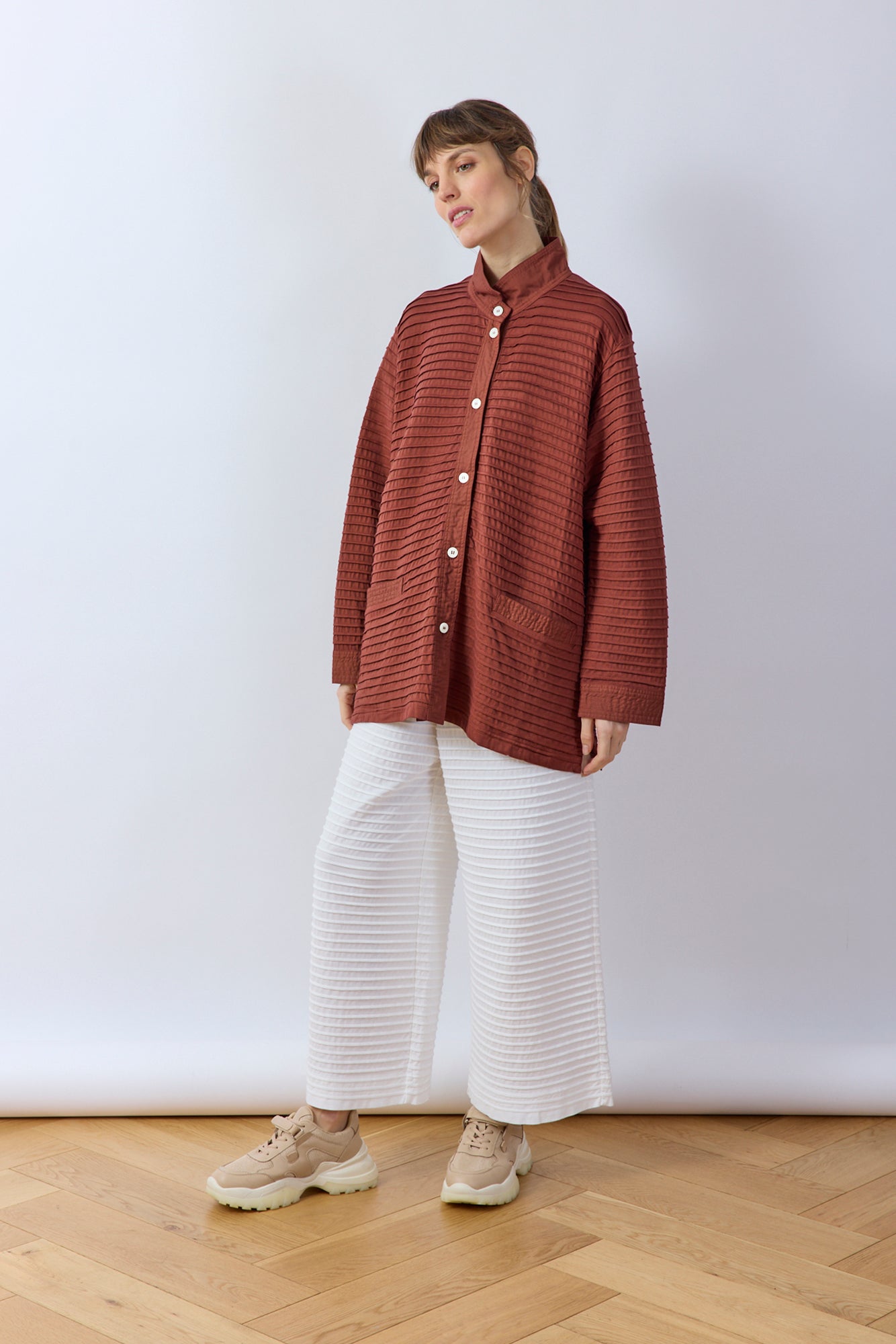 A-line Cotton Jersey Overshirt