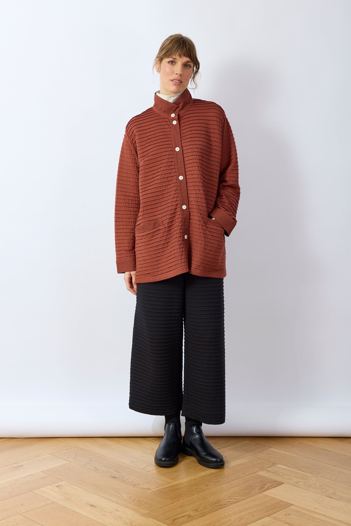 A-line Cotton Jersey Overshirt