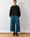 Pintuck Cotton Jersey Trouser