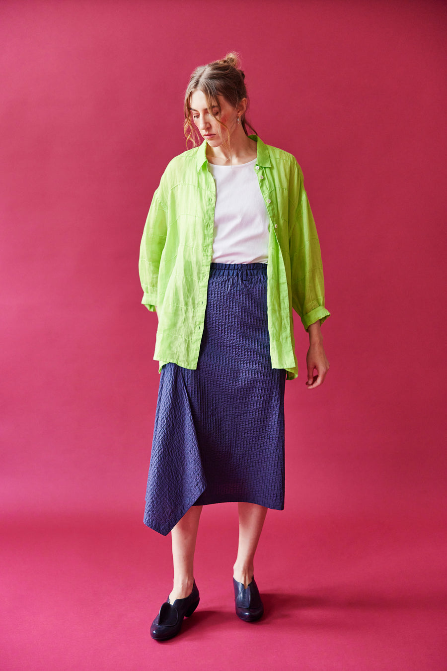 BIG CHECK VOILE SHIRT
