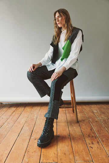 FELTED WOOL TROUSER
