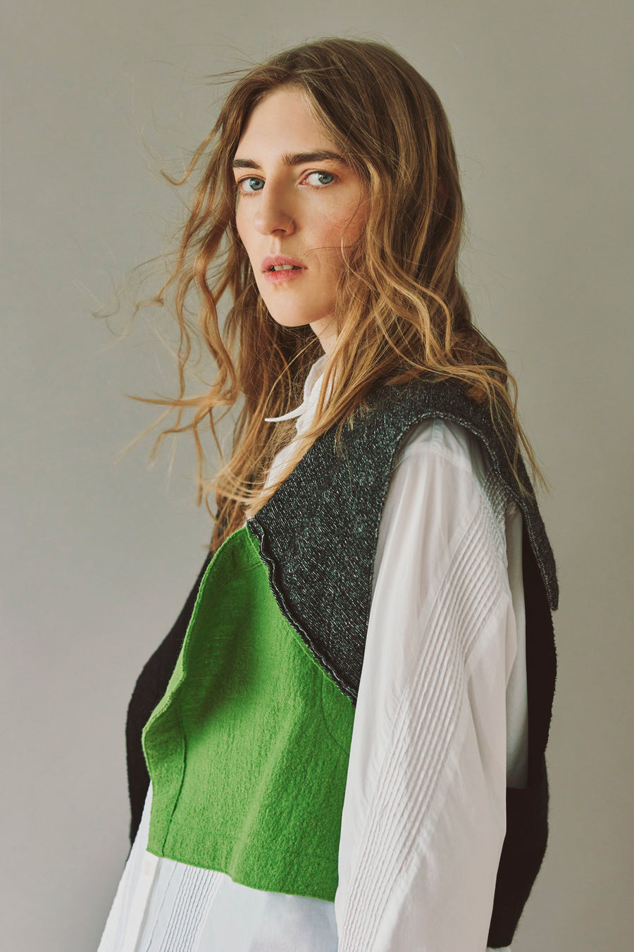 FELTED WOOL WAISTCOAT