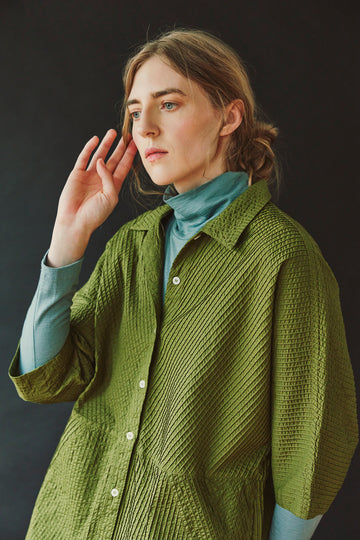 WOOL JERSEY TURTLENECK