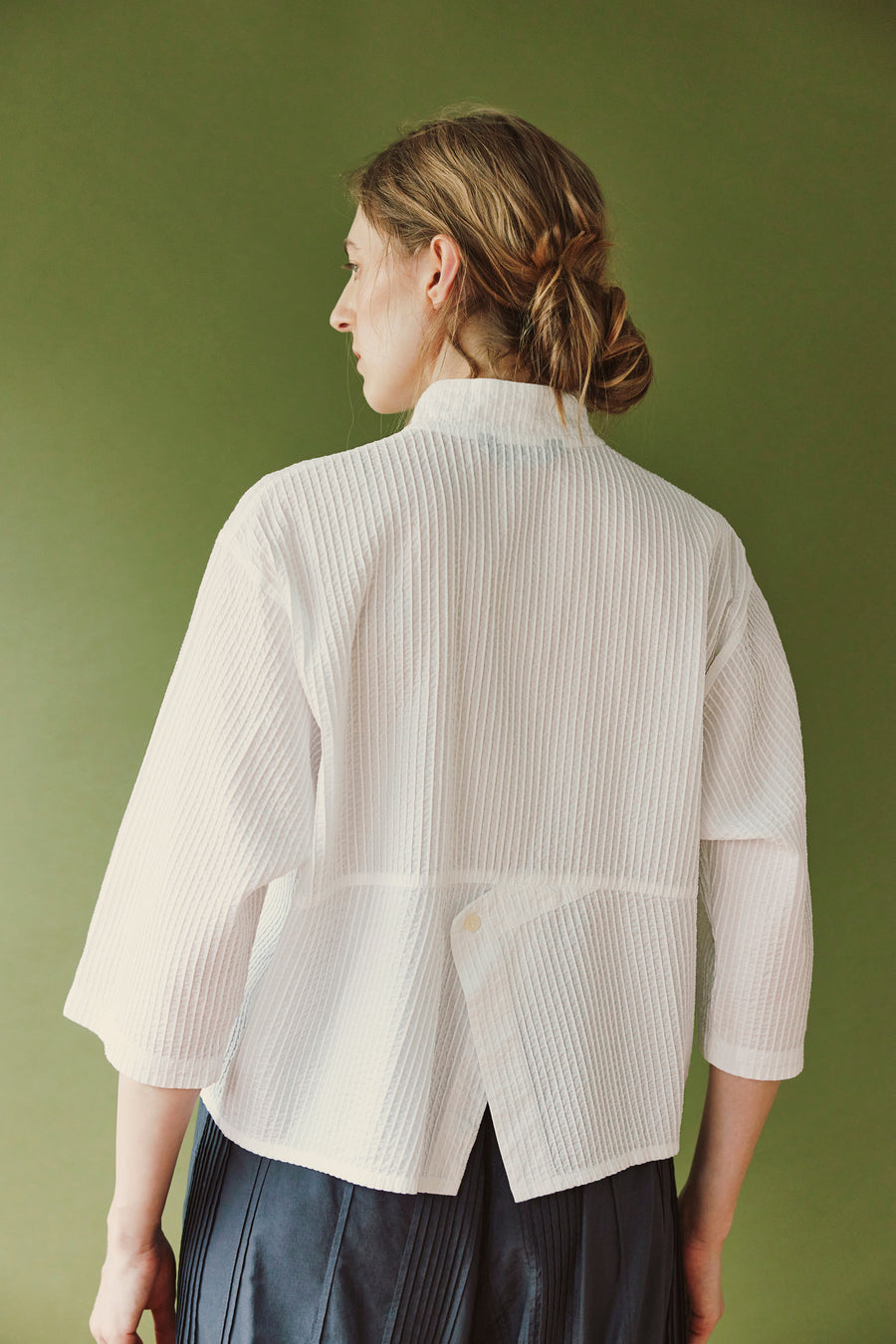 LAMINATED COLLAR SHIRT