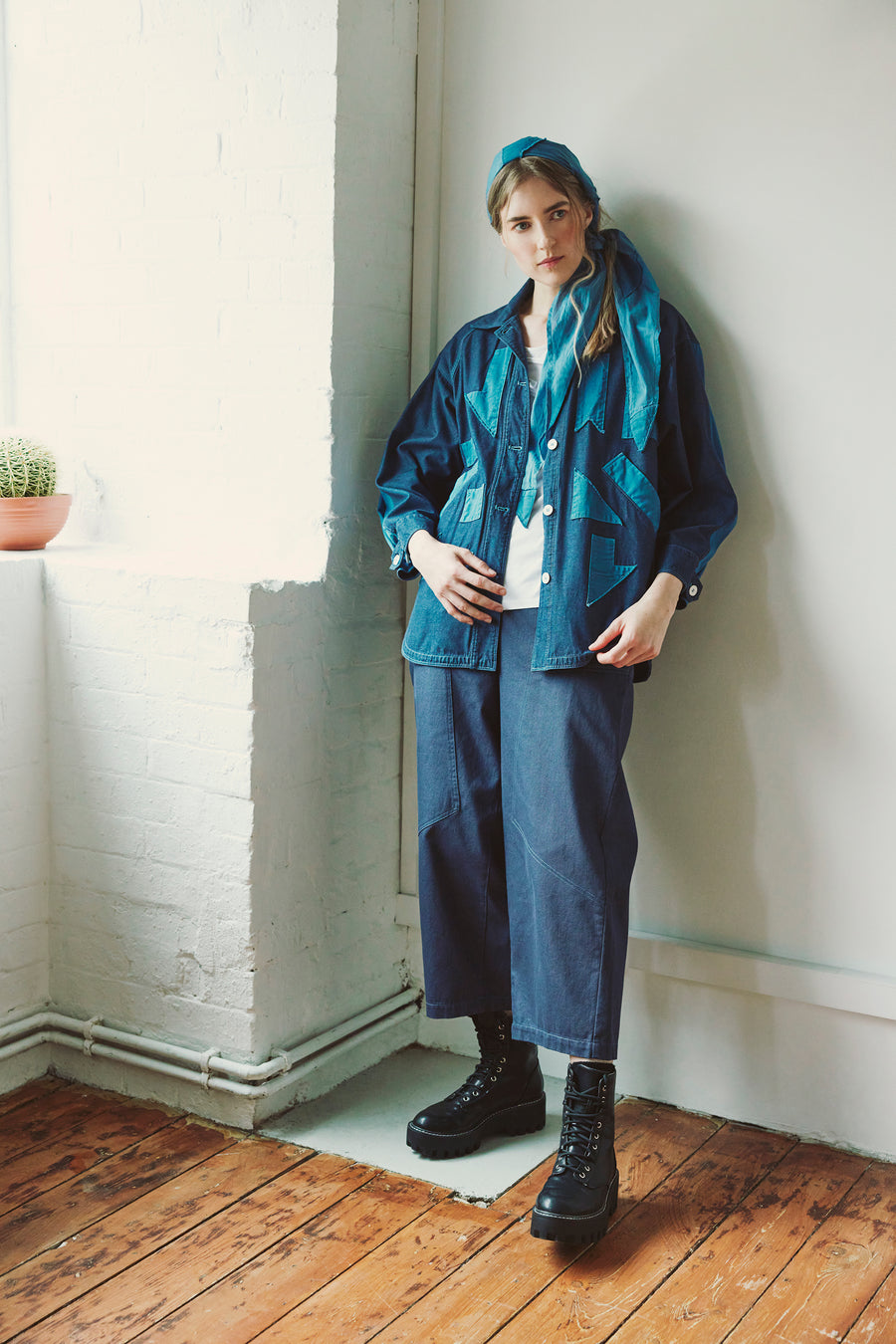 RECYCLED COTTON TWILL TROUSER