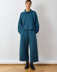 Pintuck Cotton Jersey Trouser