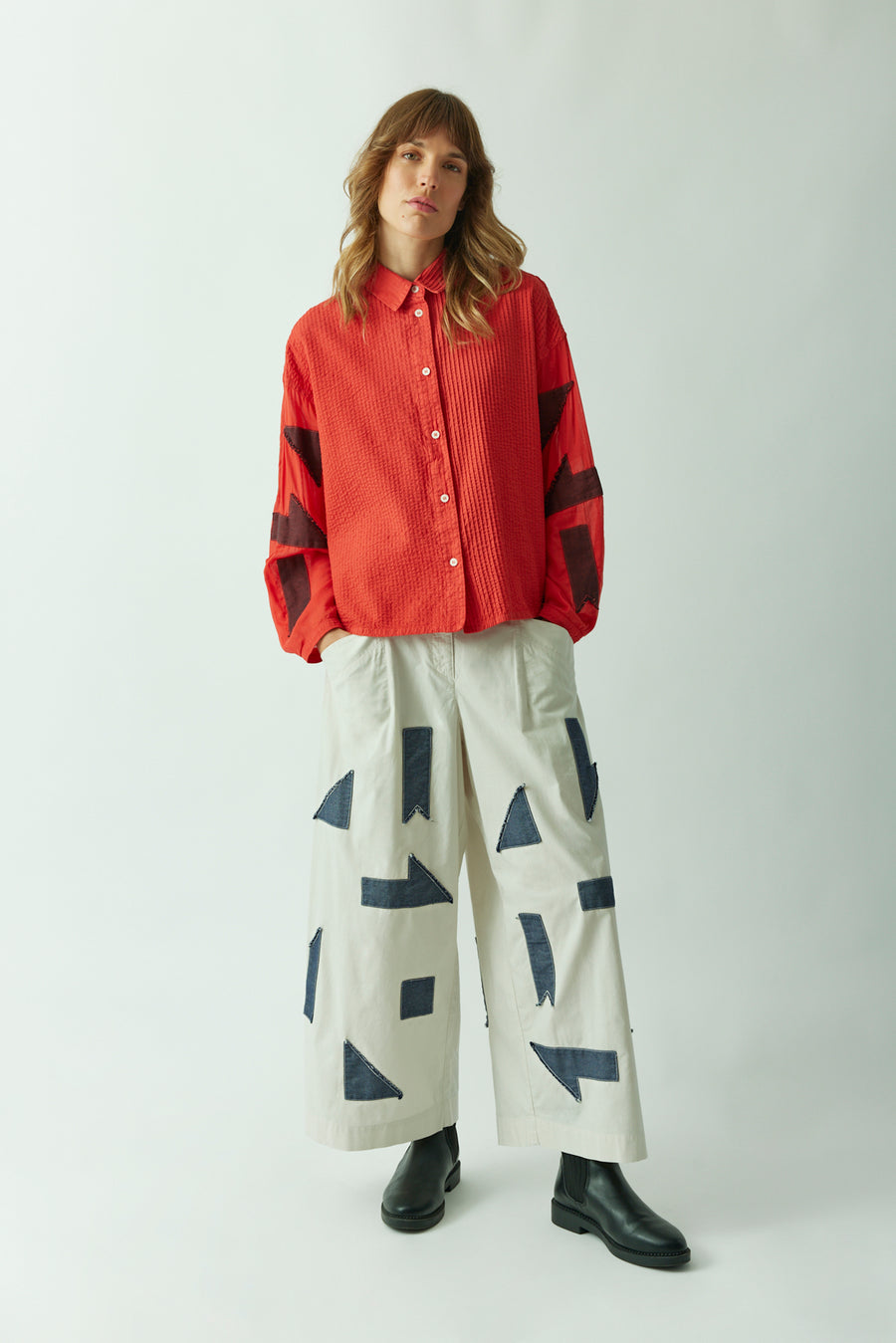 GEO APPLIQUE TROUSER