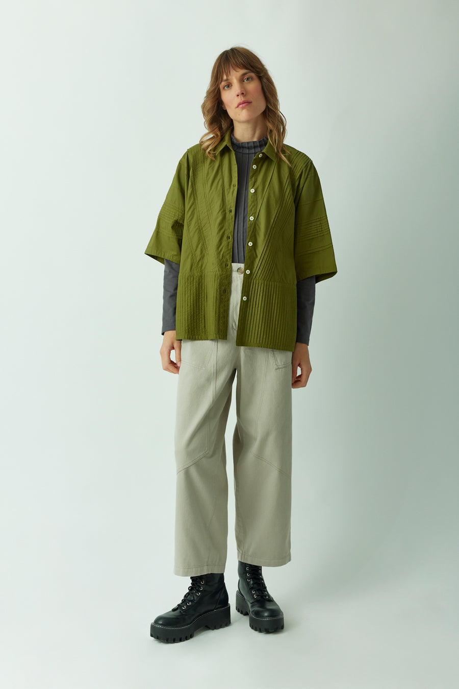 RECYCLED COTTON TWILL TROUSER